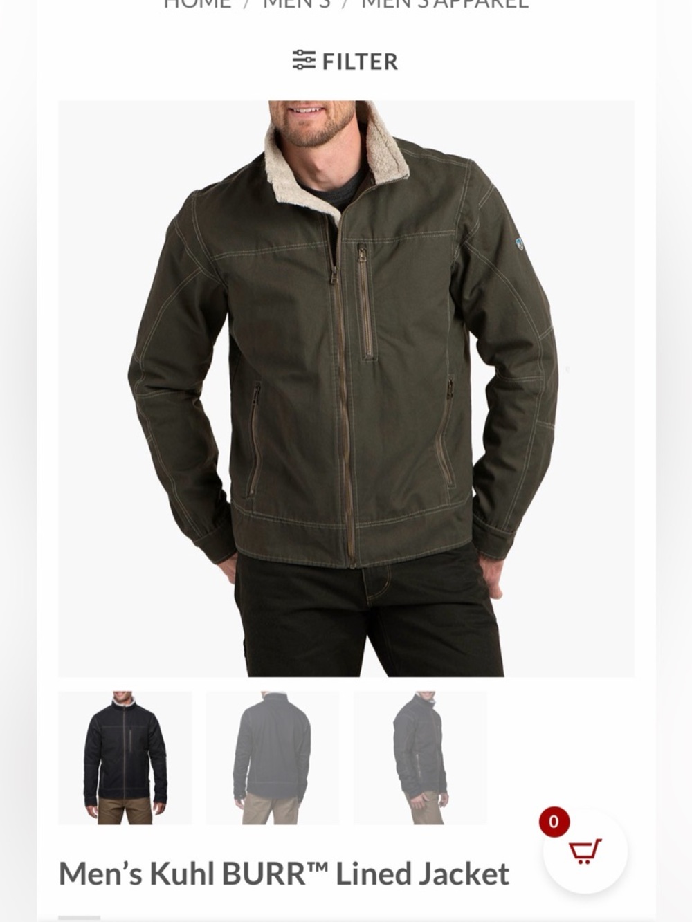 Men’s Kuhl BURR™ Lined Jacket